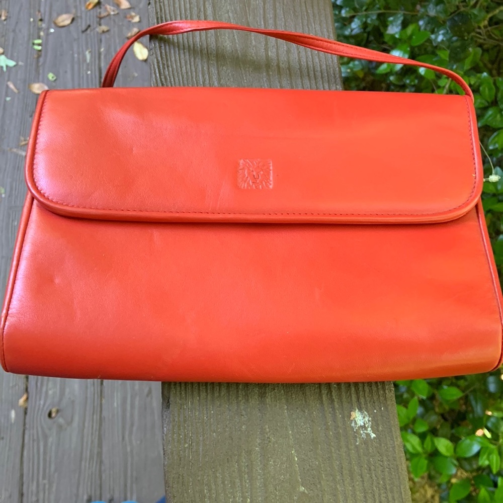 Anne Klein red leather bag